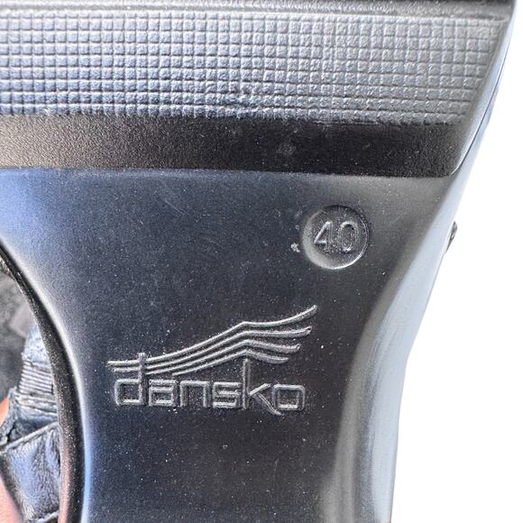 Dansko Julie Strappy Sandals Women's EU 40 9.5 - 10 Black Leather Ankle Strap - Picture 9 of 9